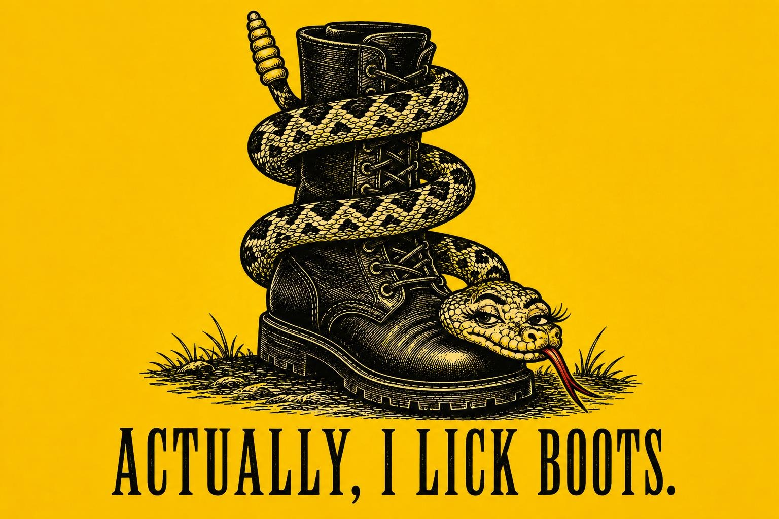 Actually, I Lick Boots sticker